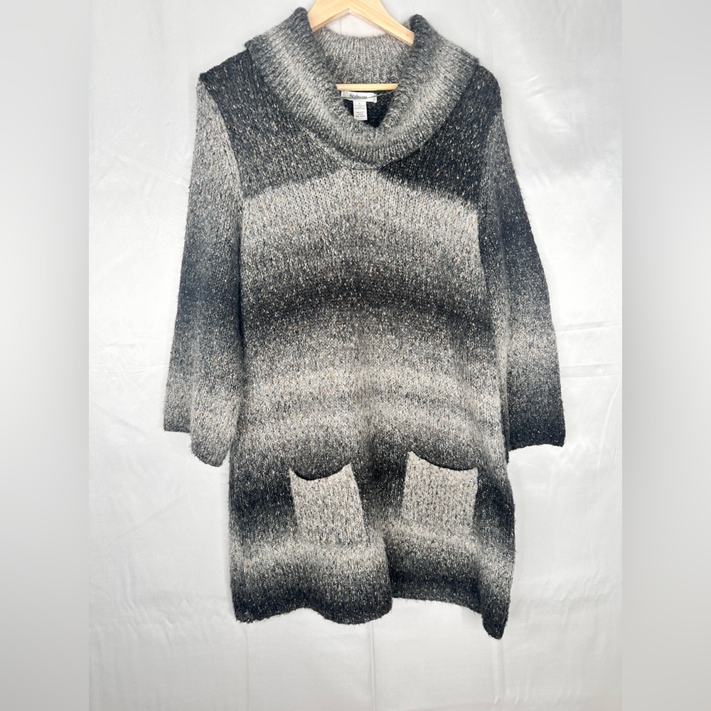 Gray Ombre Women's Sweater Dress‎ Size Large